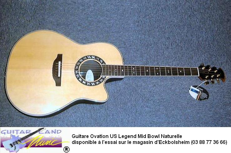 Guitare Ovation US Legend Mid Bowl Naturelle